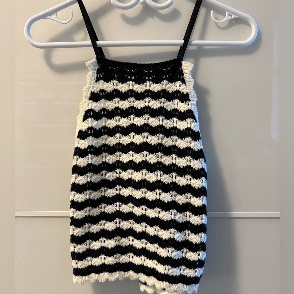 Rebellion Black and White Knit Top